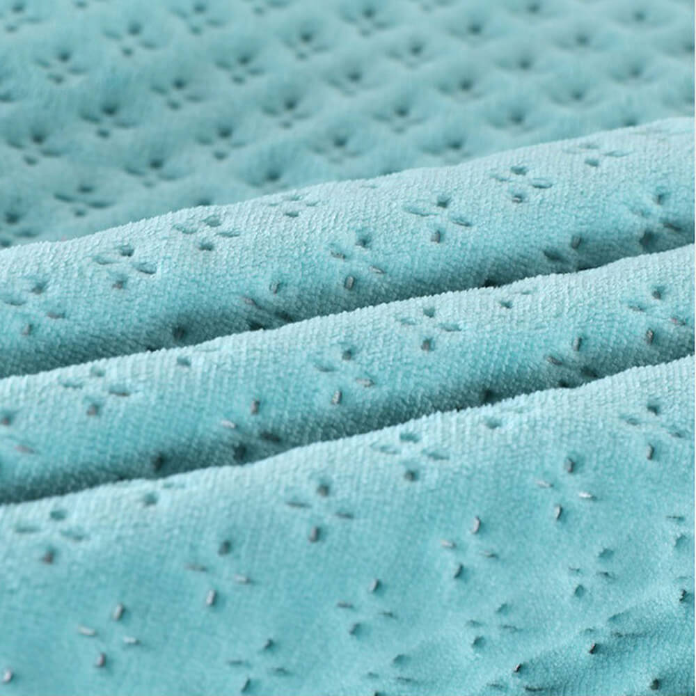 Ensemble de couvre-lit matelassé chaud en molleton de lait gaufré