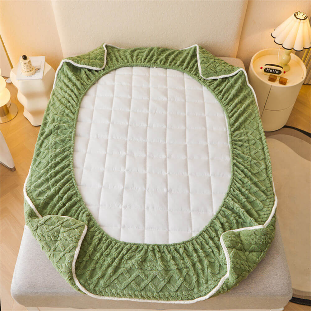 Cubierta de colchón de lámina ajustable y esponjoso