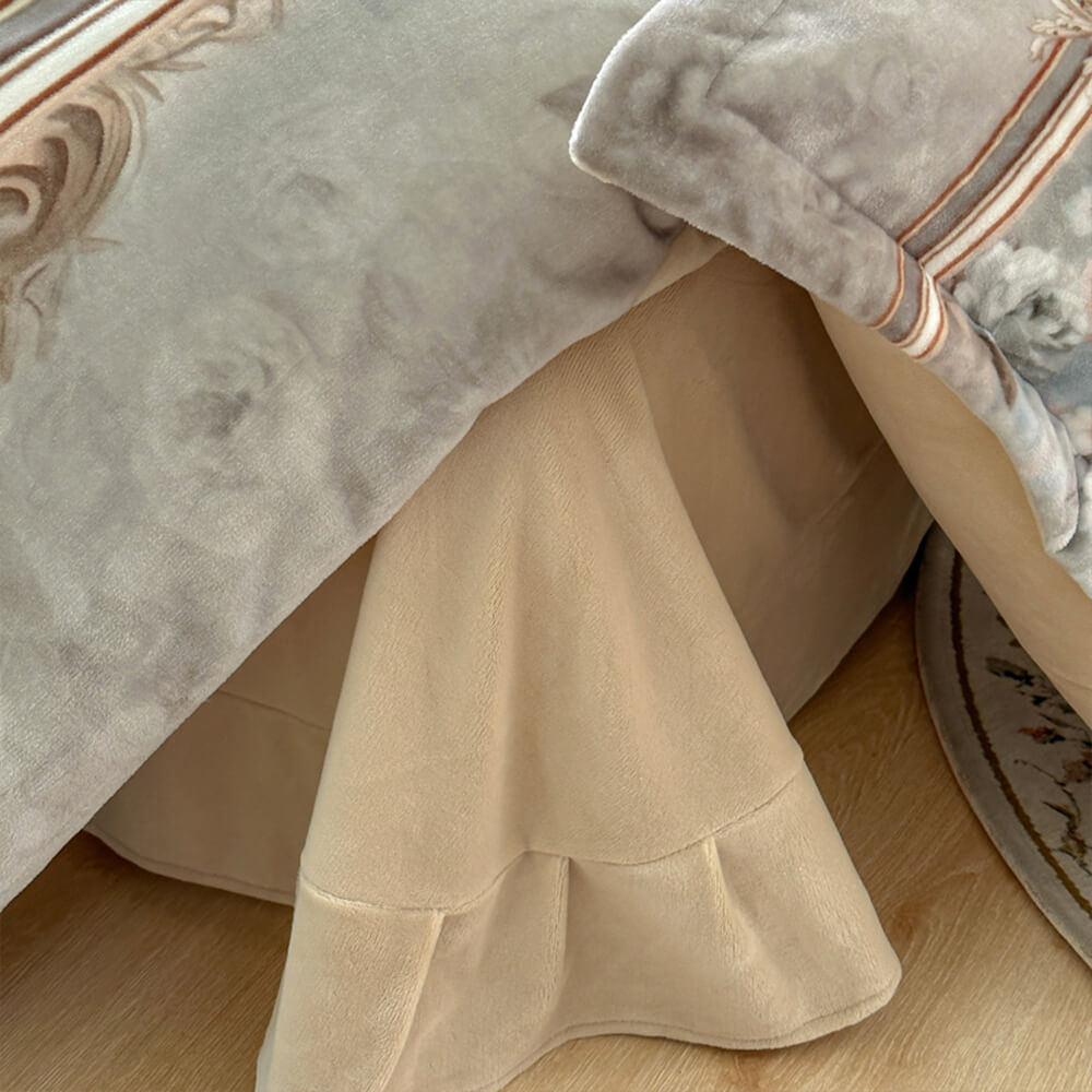 Velvet de leche floral atemporal TAL CONJUNTO DE CAMA ESTÁTICO CALIENTE