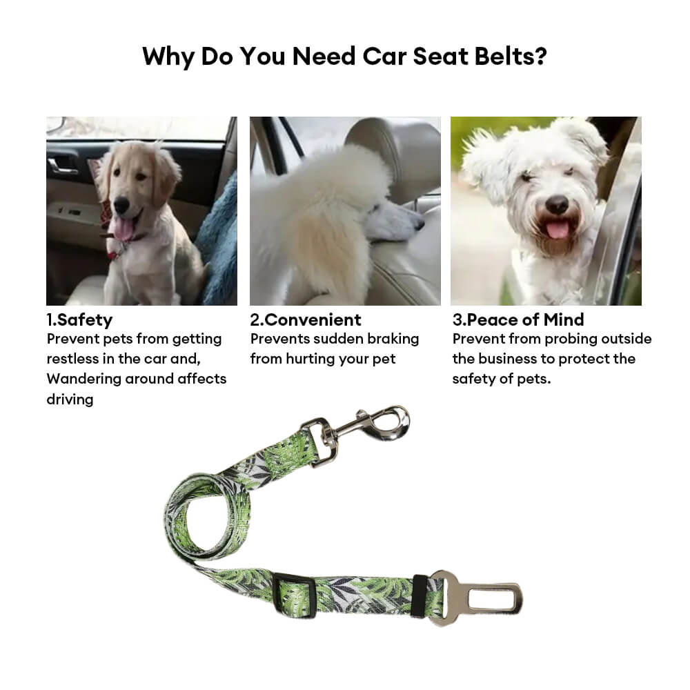 Cinturón de asiento de la mascota de correa para perros de nylon imprimido