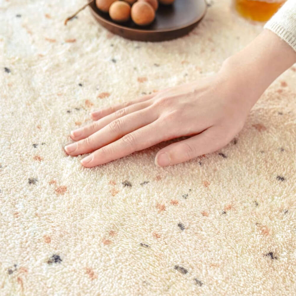 Alfombra casera de cachemir suave de faux suave de lujosa con forma irregular