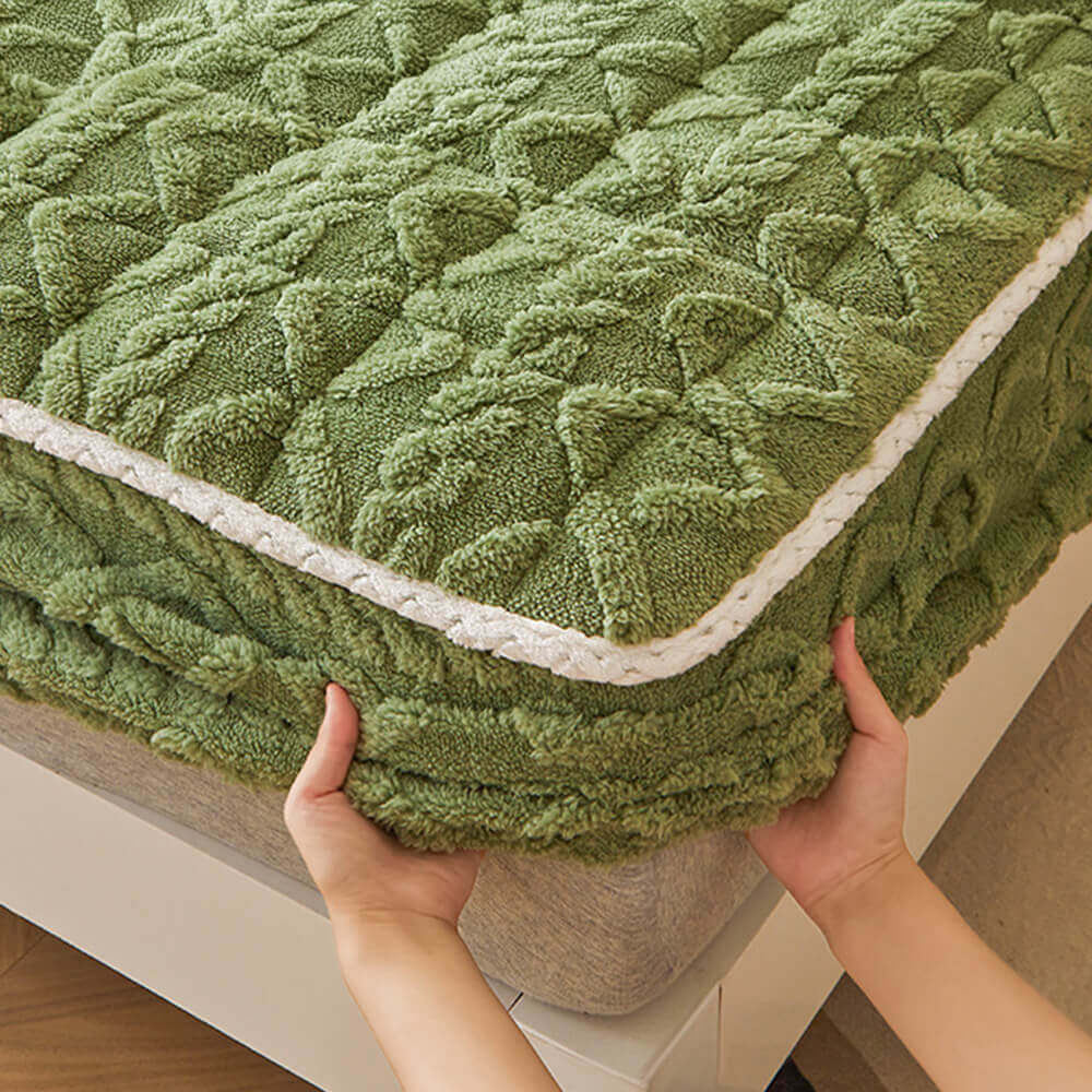 Cubierta de colchón de lámina ajustable y esponjoso