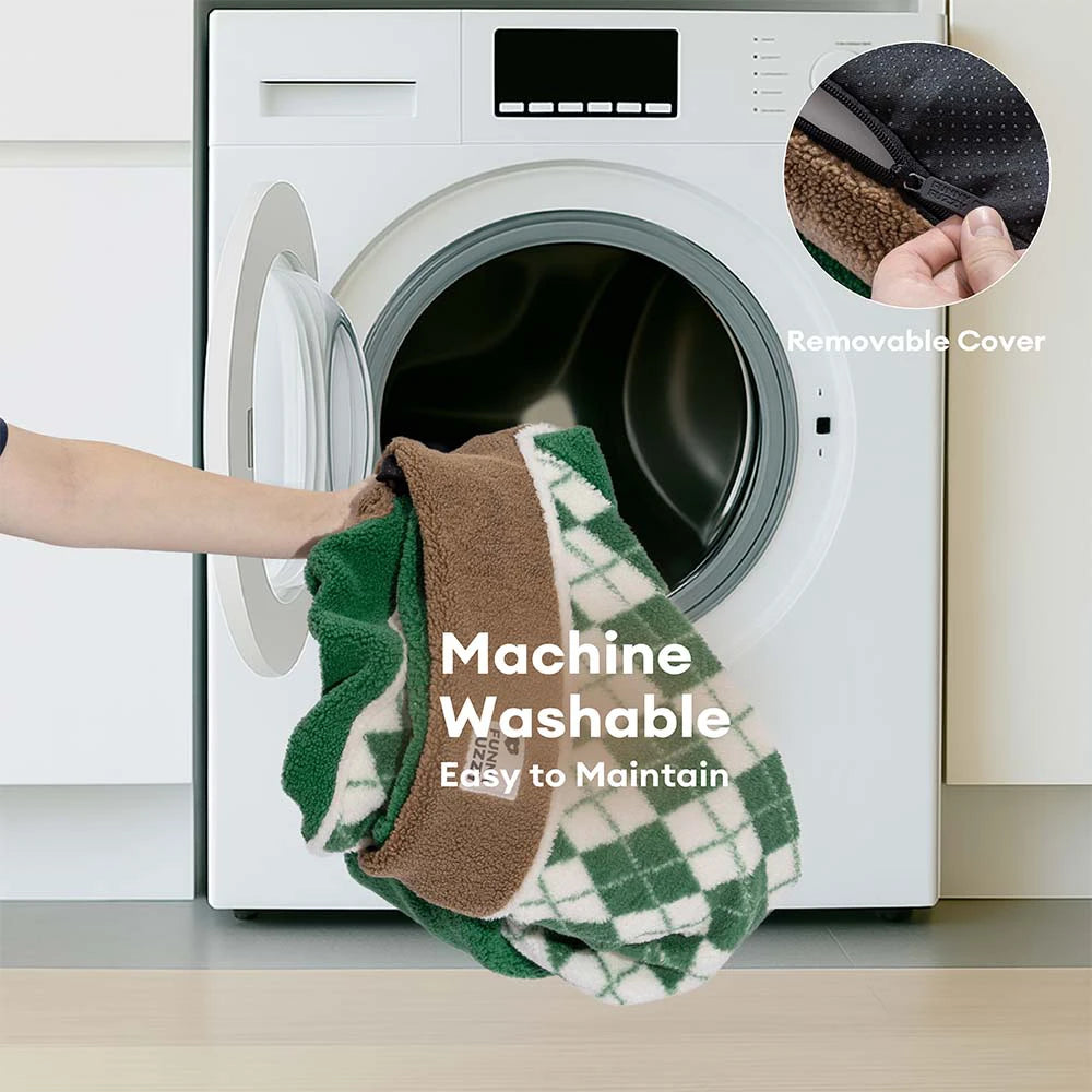 Diamond-Quilted Sherpa Orthopedic Dog & Cat Sofa Bed - Cocoa Pine