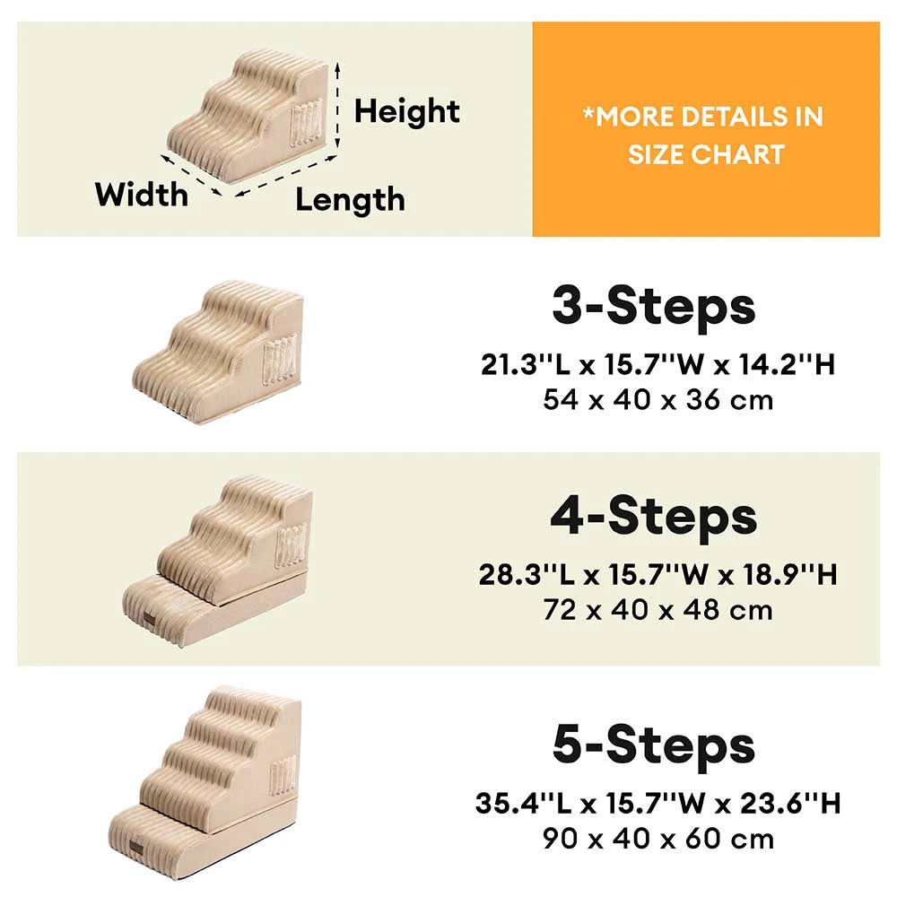 2 in 1 Fluffy Plush Sponge Detachable Pet Stair&Bed - CreamyRamp
