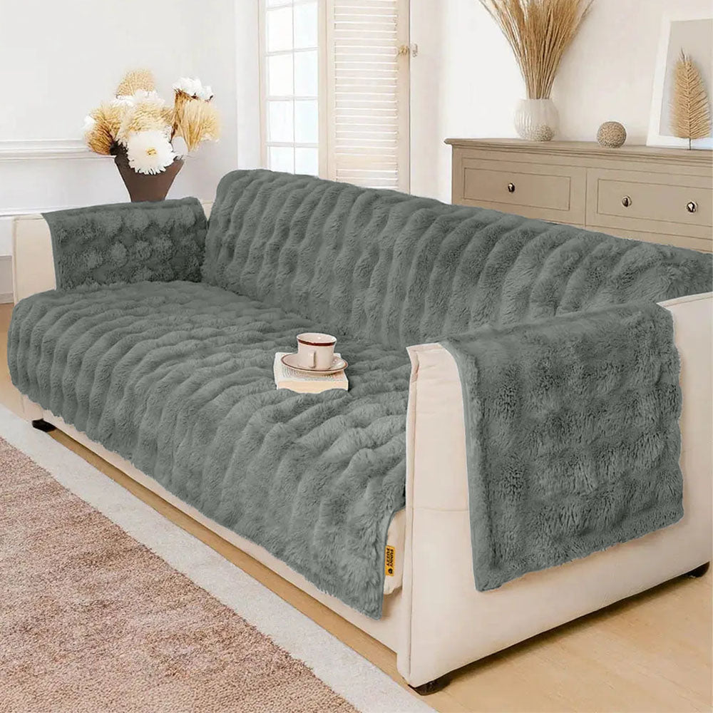 Water-resistant Fluffy Soft Furniture Protector Couch Cover-EverDry