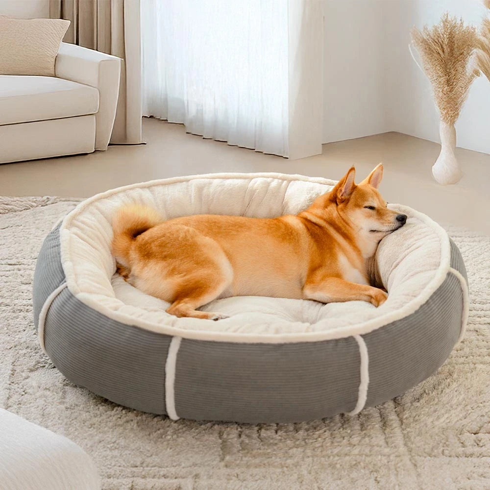 Cama de perros de donas anti-ansiedad ultra lujosa