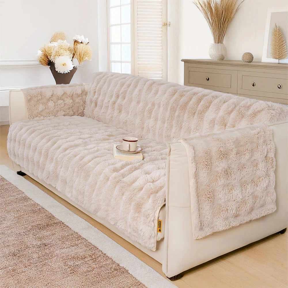 Water-resistant Fluffy Soft Furniture Protector Couch Cover-EverDry