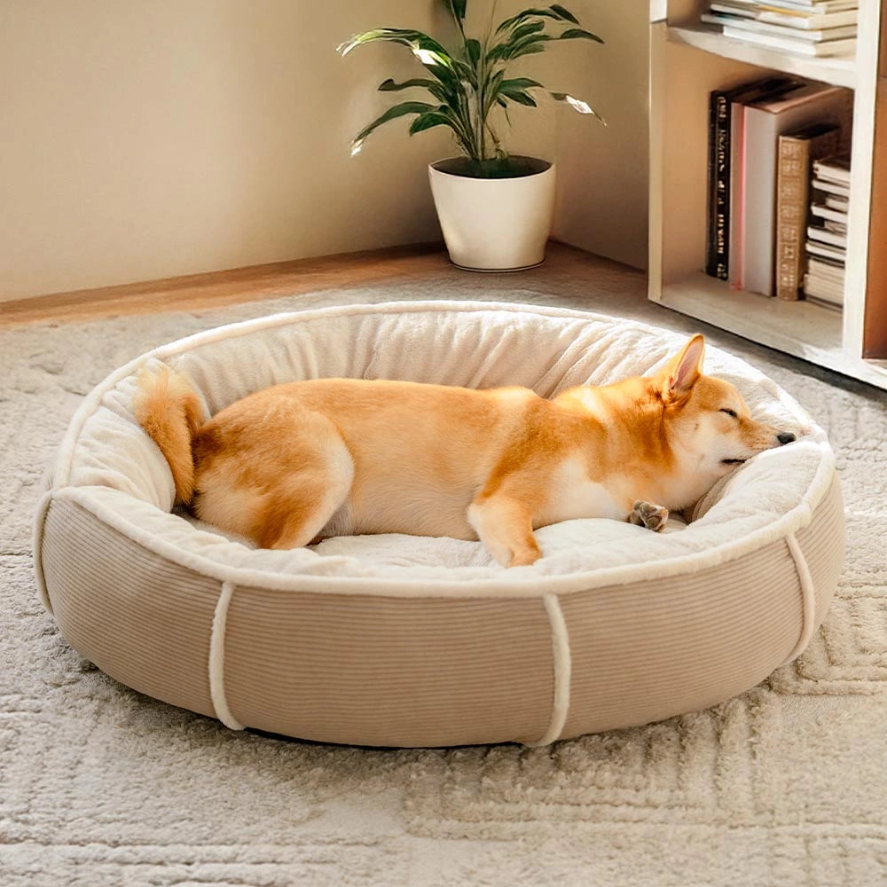 Cama de perros de donas anti-ansiedad ultra lujosa
