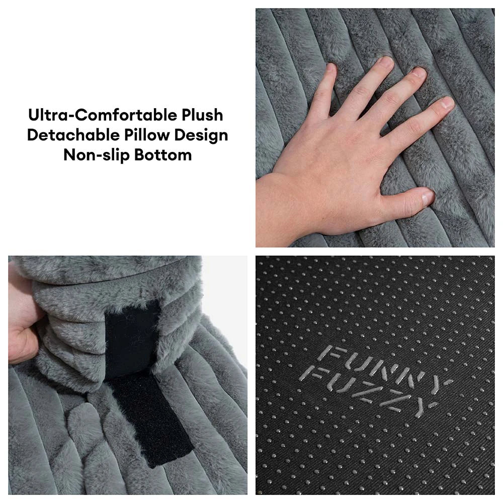 Fluffy espesa espesa cama tranquilizadora con almohada