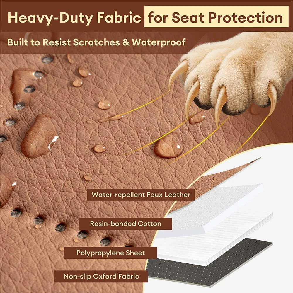 Cubierta de asiento de auto para hamacas para perros de cuero de cuero de piel sintética - Propsector de paseos