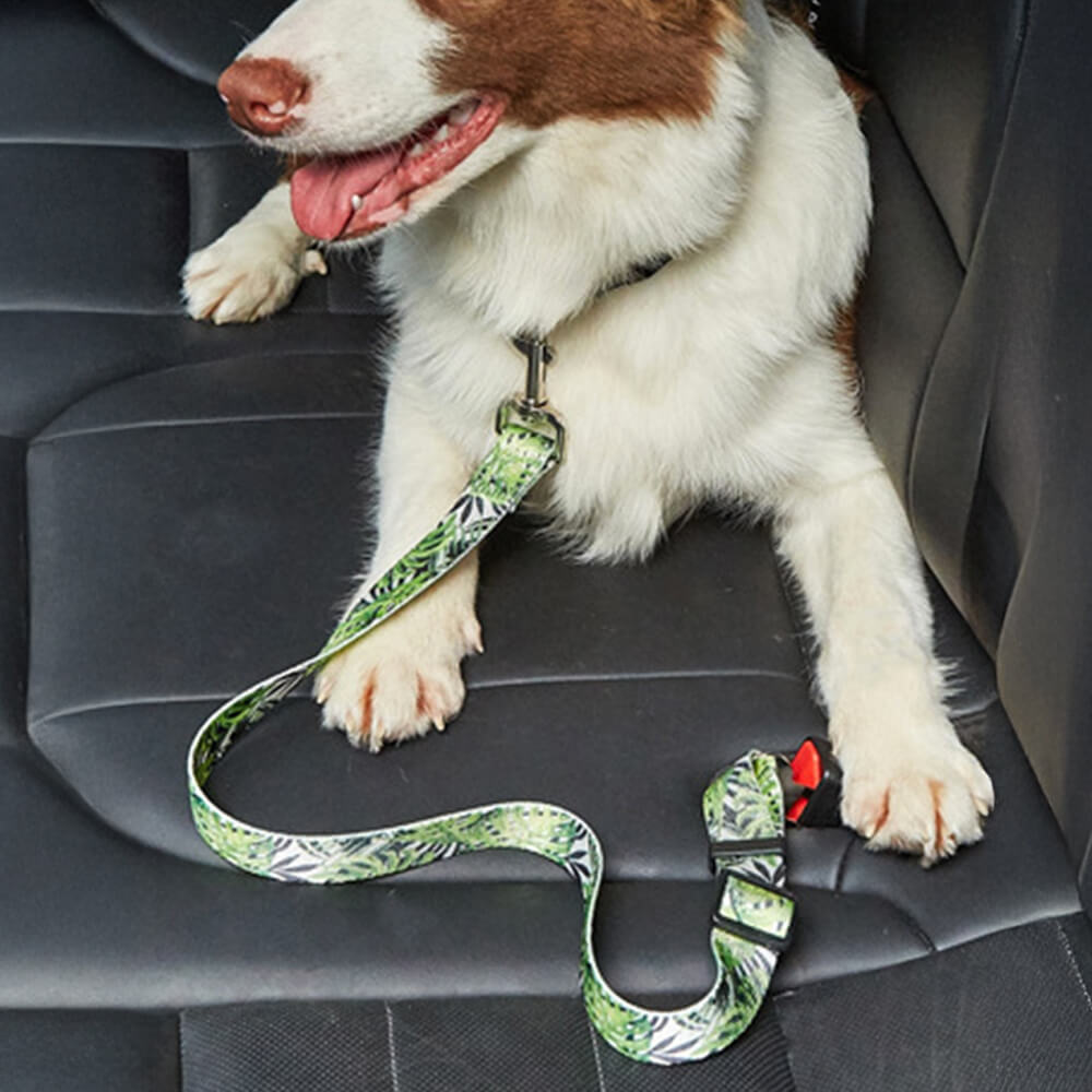 Cinturón de asiento de la mascota de correa para perros de nylon imprimido
