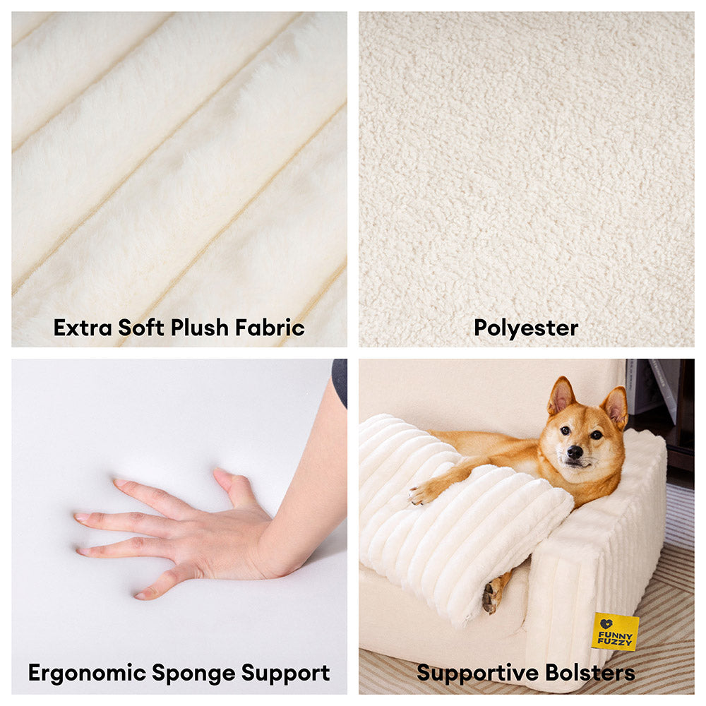 Cama cremosa y esponjosa ortopédica humano -dog -bolster - comodidad expandible