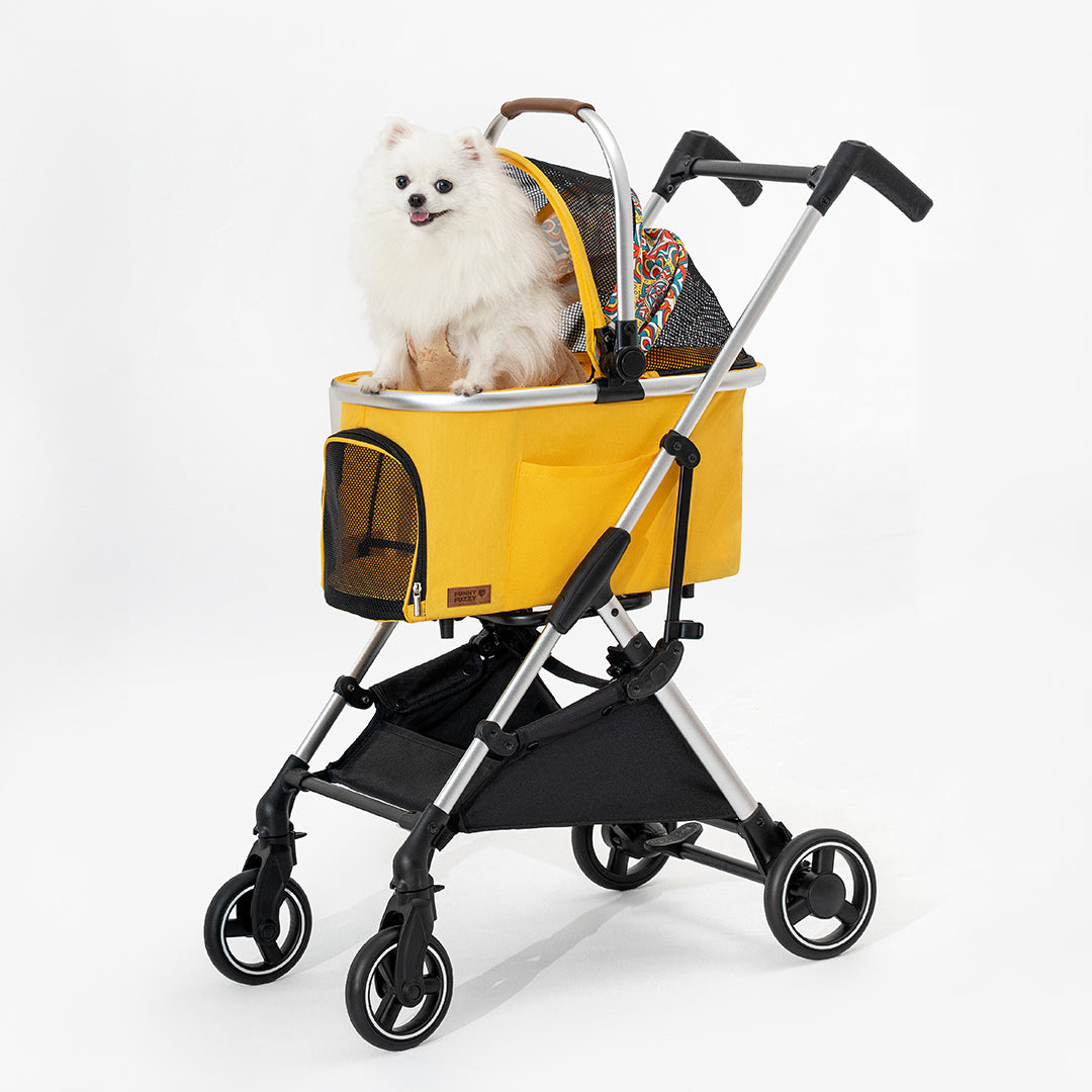 Poussette multifonctionnelle 2 en 1 en alliage d'aluminium pour animaux de compagnie, ultra légère et détachable pour chiots