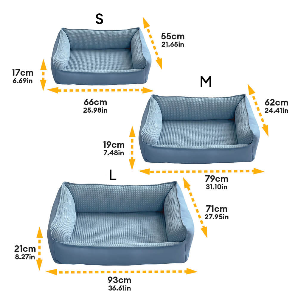 Cama sofá de perro lavable de enfriamiento transpirable espalable