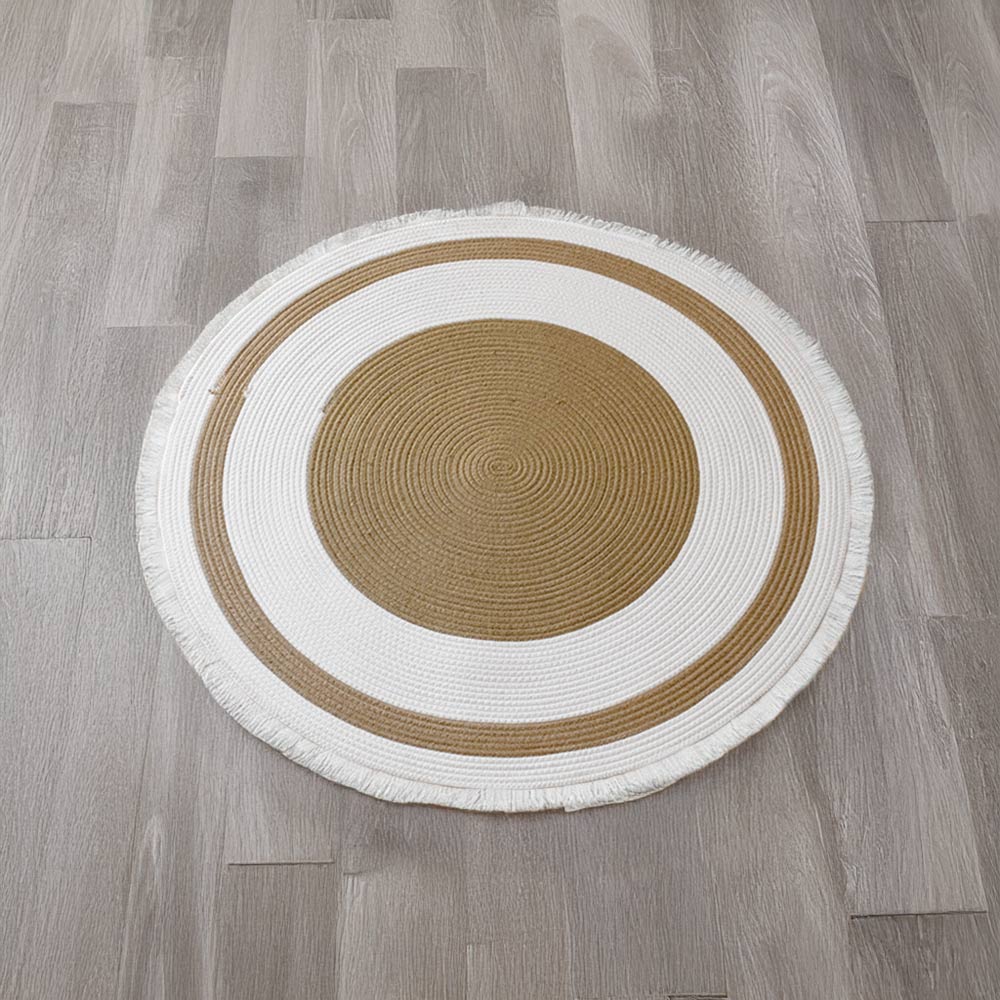 Nordic Handwoven Durable Cat Scratch Mat Rug with Fringe