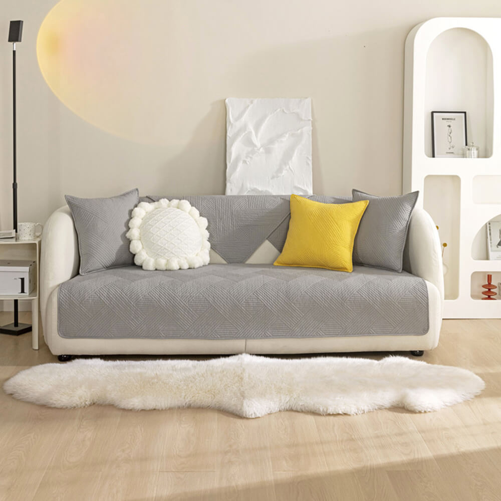 Cubierta de sofá de algodón sólido de algodón sólido de algodón sólido para todas las estaciones