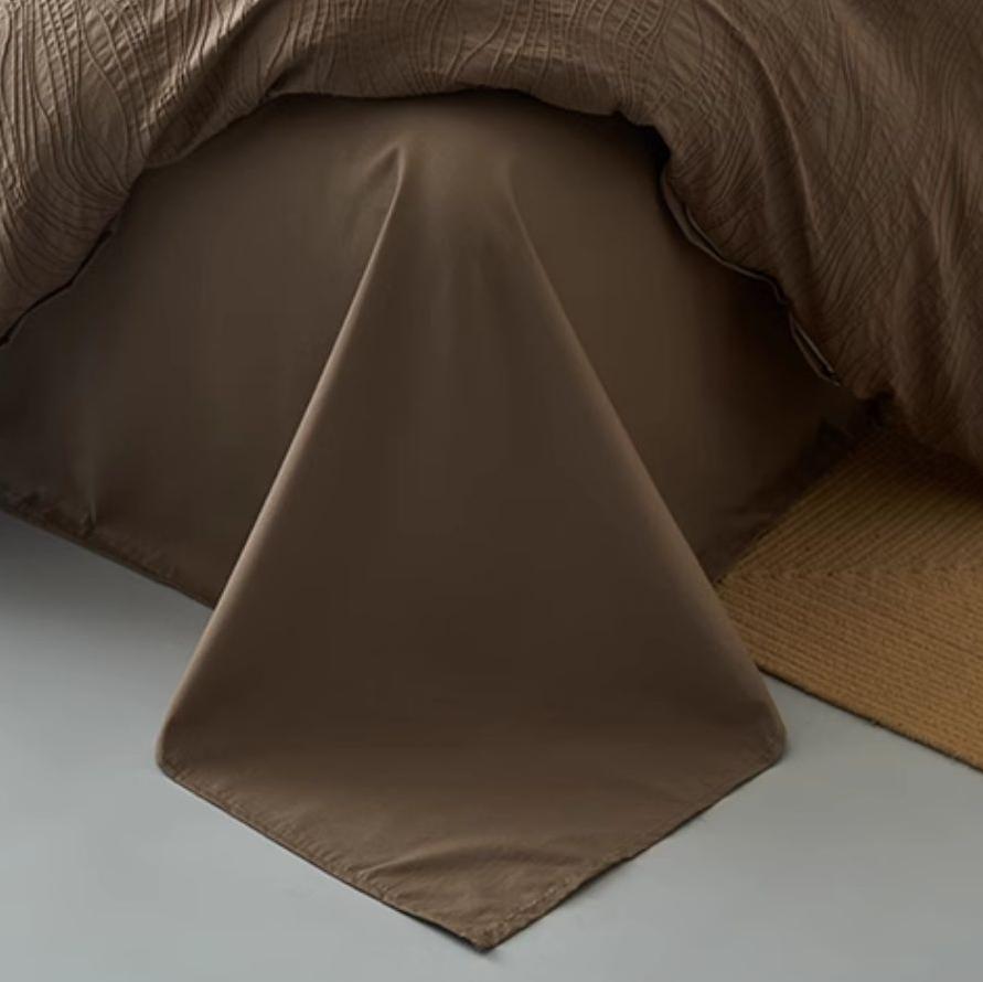 Wavy Jacquard Percale Cotton Duvet Cover Bed Sheet Set