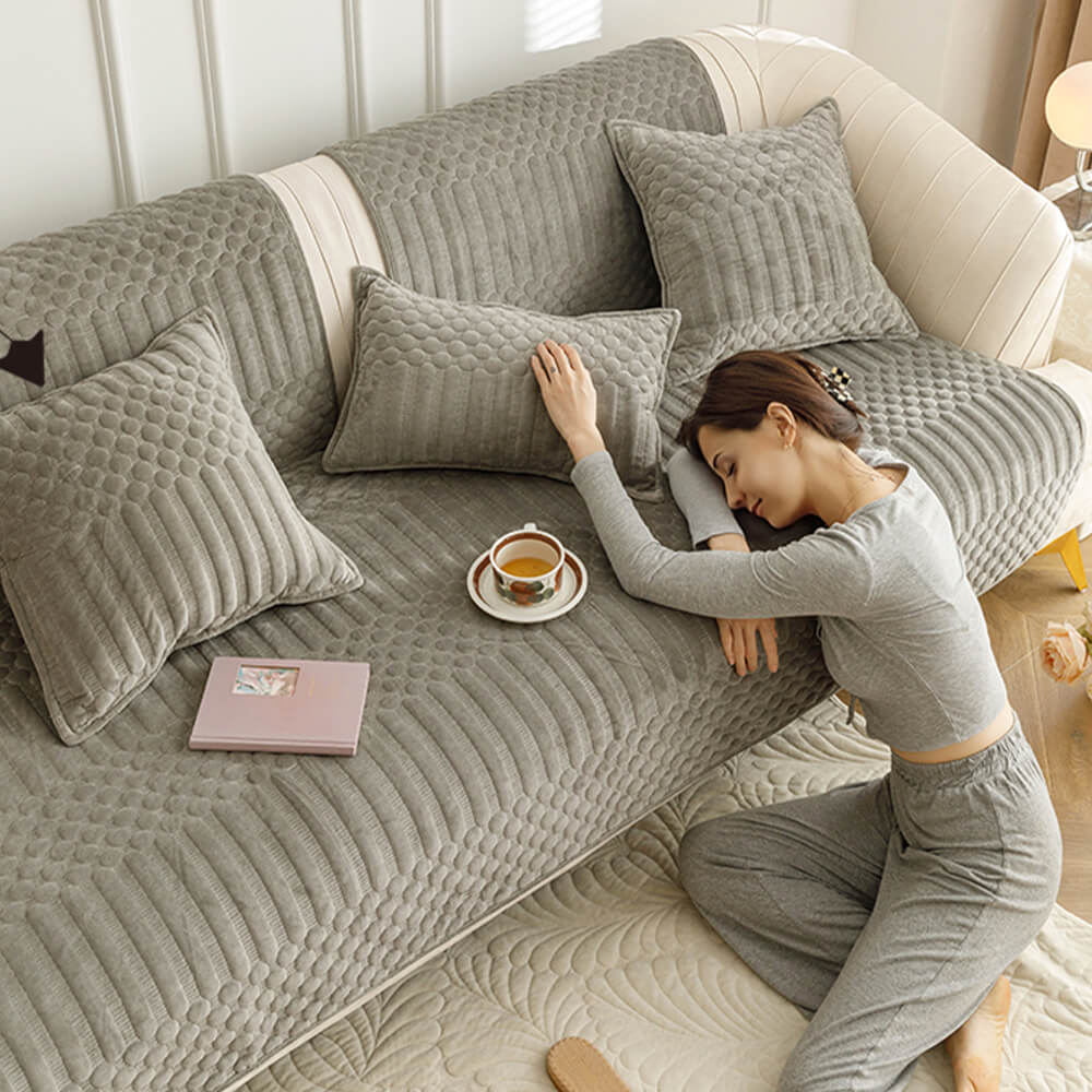 Cubierta de sofá sin deslizamiento cálido y lujoso