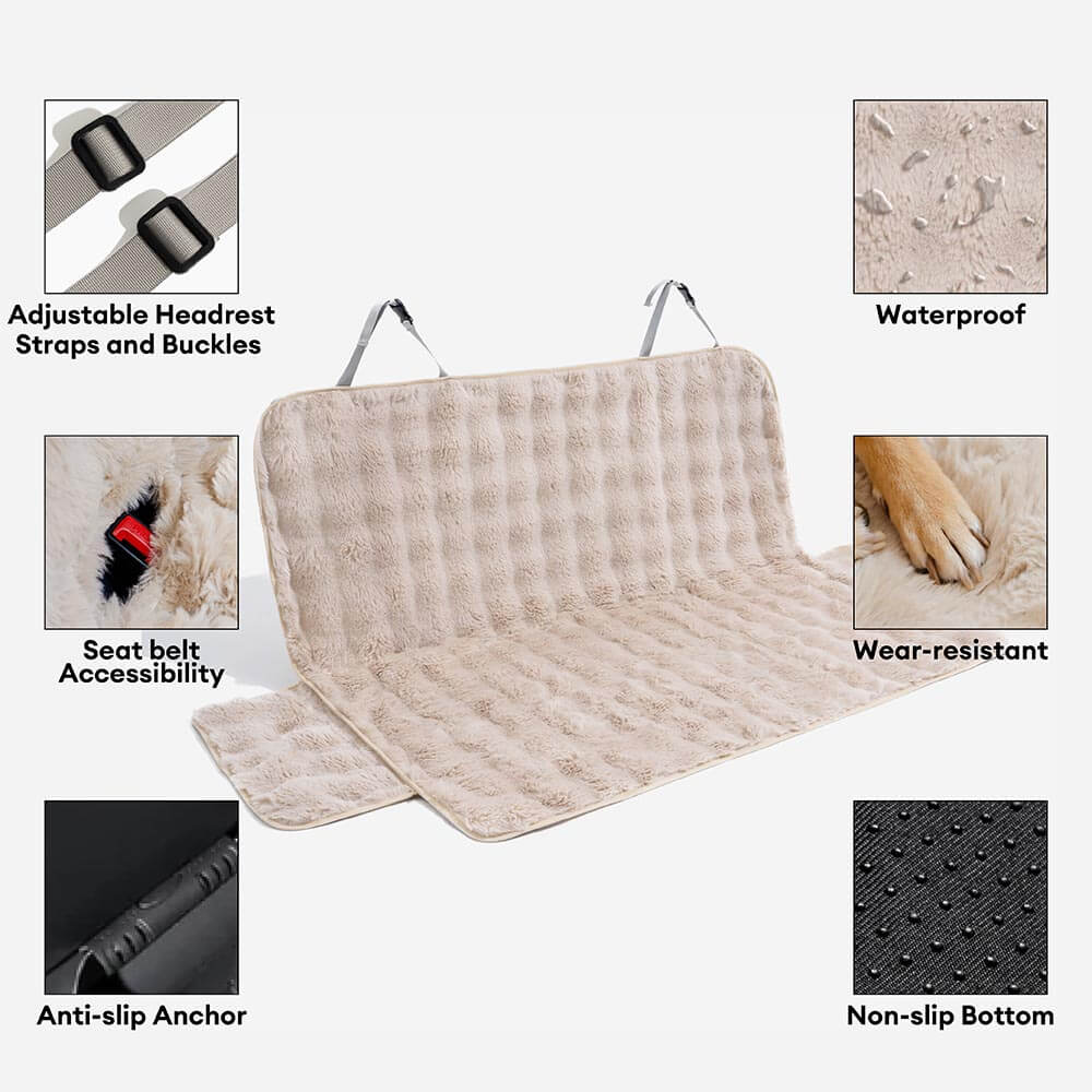 Fluffy acogedora manta calmante de mascota asiento para el asiento del asiento cubierta: surestep