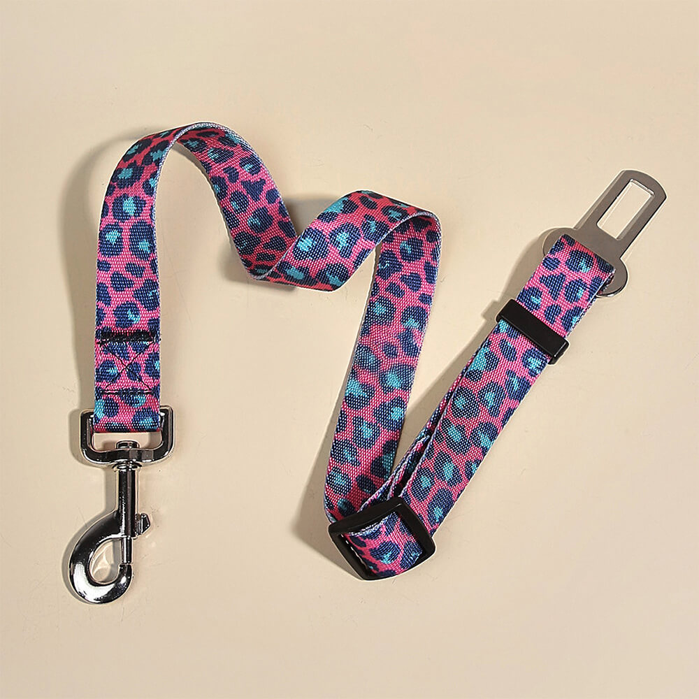 Cinturón de asiento de la mascota de correa para perros de nylon imprimido