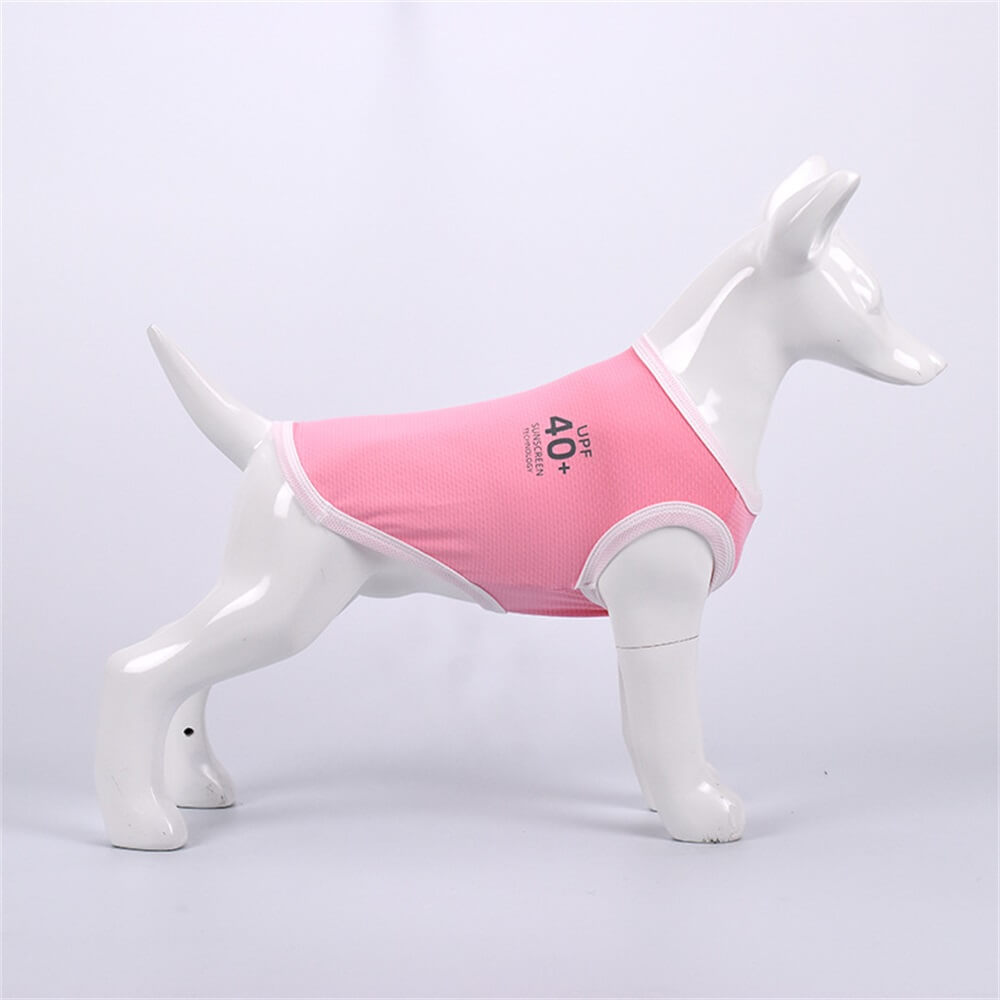 Vêtements pour chiens de compagnie, protection solaire multicolore, gilet fin respirant