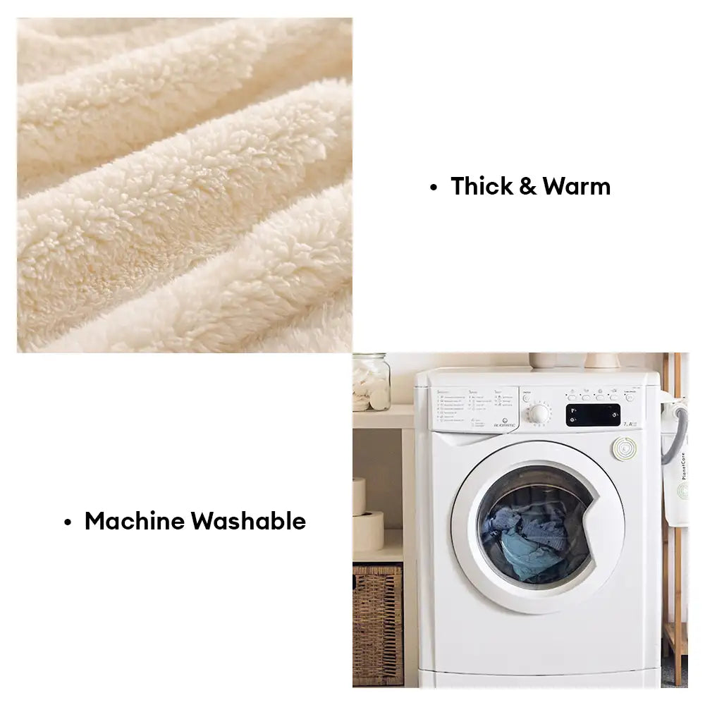 Cream Textured Jacquard Design Sofa Decorative Throw Couch Cover