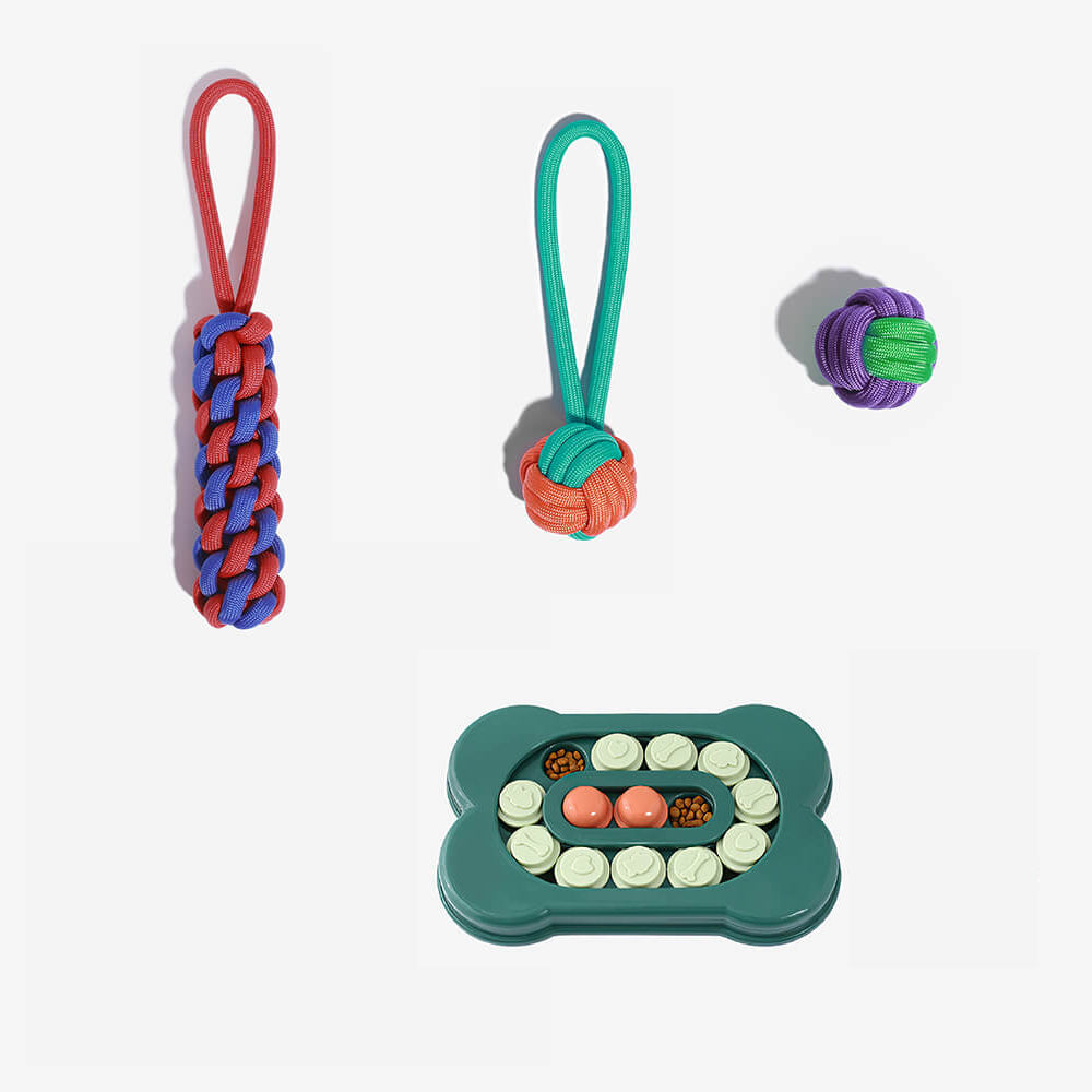 Juego de canasta de regalo de juguete para perros | Squeaky Chew Plush Tratas de lanzamiento de juguetes interactivos