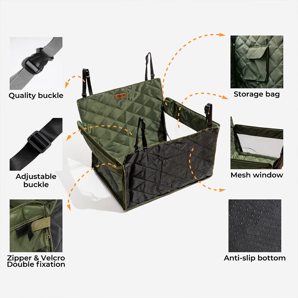 Extra stabile Reise-wasserdichte Rücksitzverlängerung für Hunde