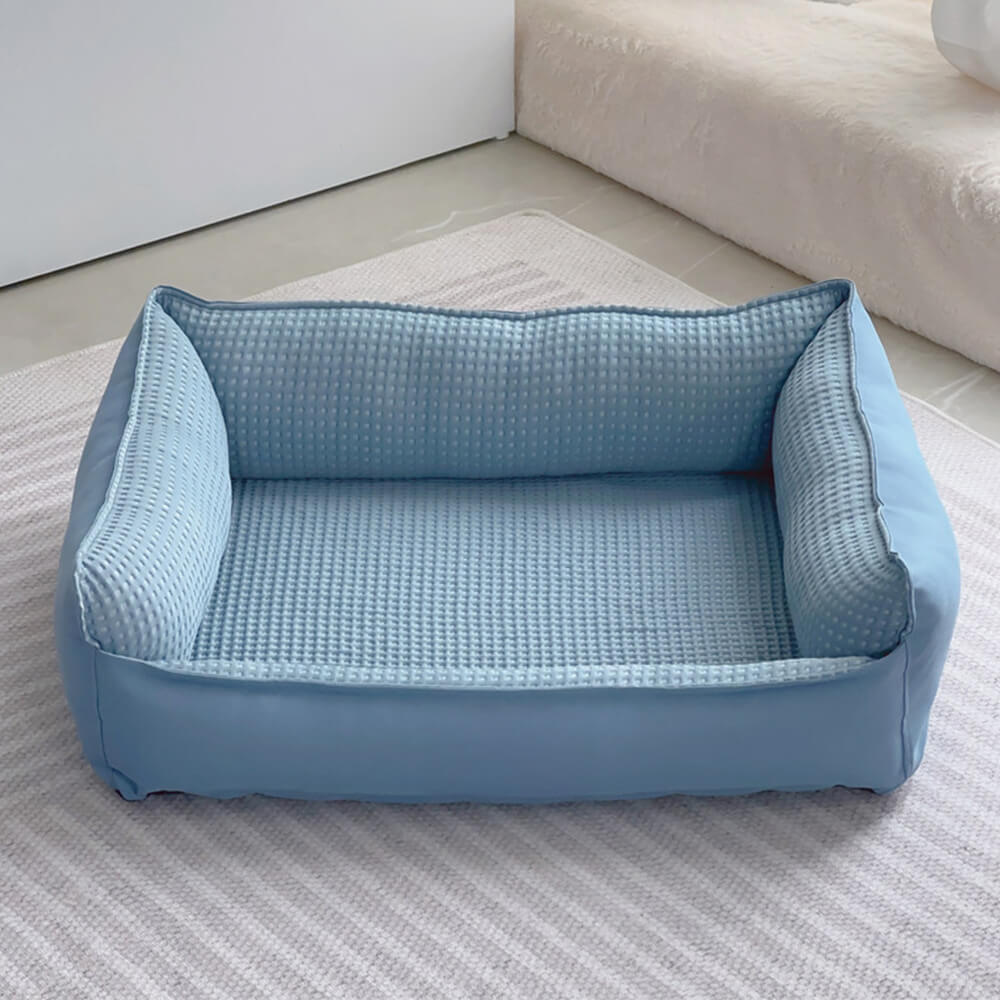 Cama sofá de perro lavable de enfriamiento transpirable espalable