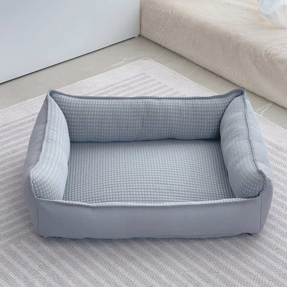 Cama sofá de perro lavable de enfriamiento transpirable espalable