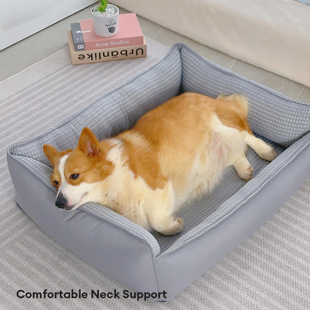 Cama sofá de perro lavable de enfriamiento transpirable espalable