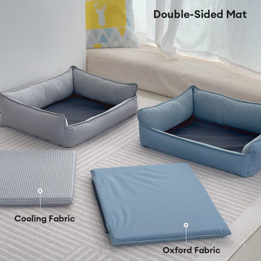 Cama sofá de perro lavable de enfriamiento transpirable espalable