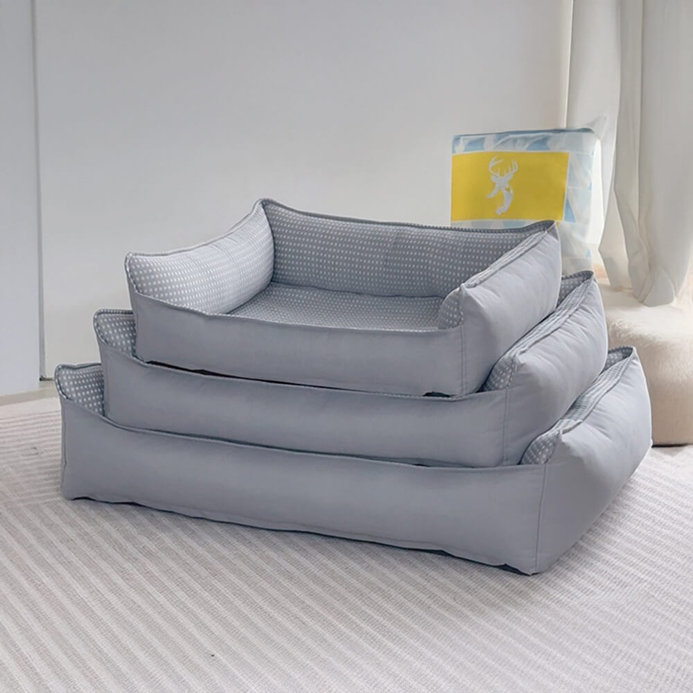Cama sofá de perro lavable de enfriamiento transpirable espalable