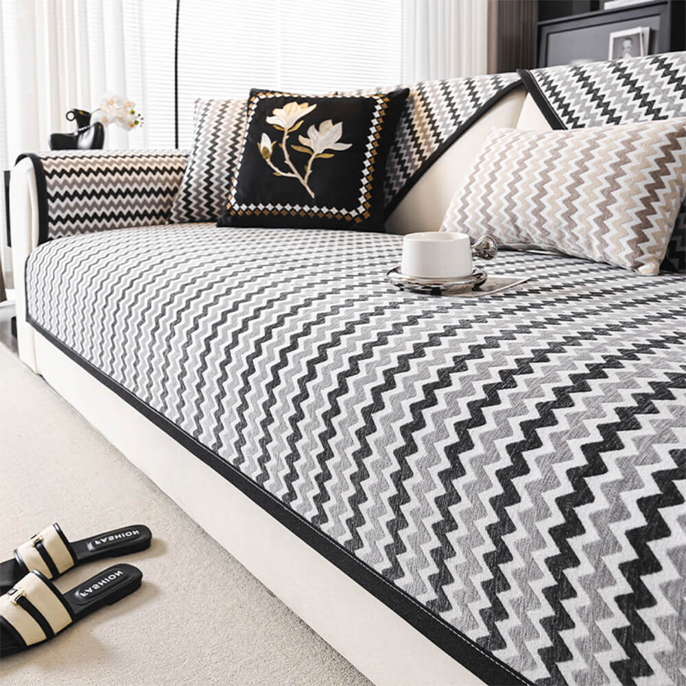 Non-Slip Wave Pattern Scratch and Wear Resistant Couch Cover