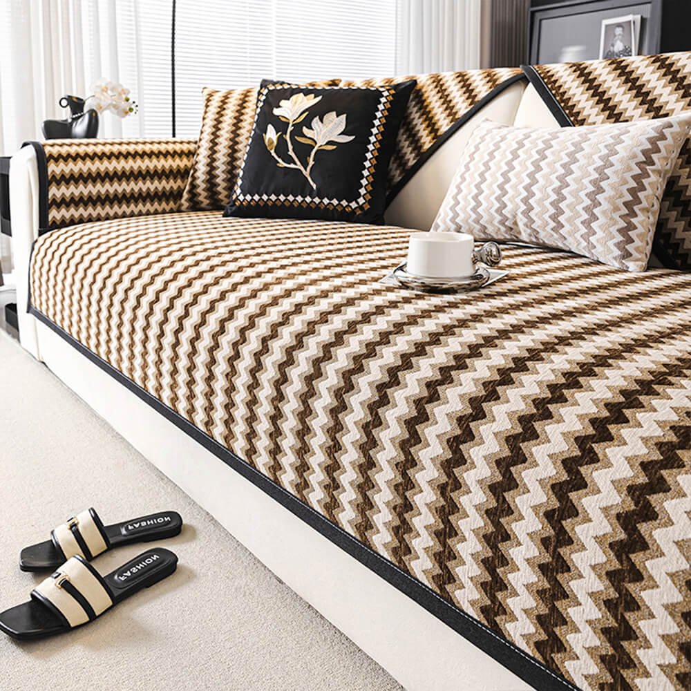 Non-Slip Wave Pattern Scratch and Wear Resistant Couch Cover