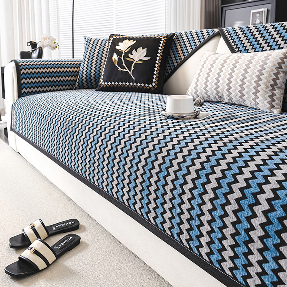 Non-Slip Wave Pattern Scratch and Wear Resistant Couch Cover