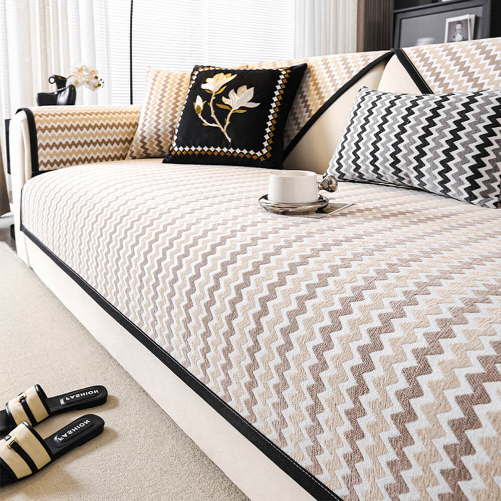 Non-Slip Wave Pattern Scratch and Wear Resistant Couch Cover