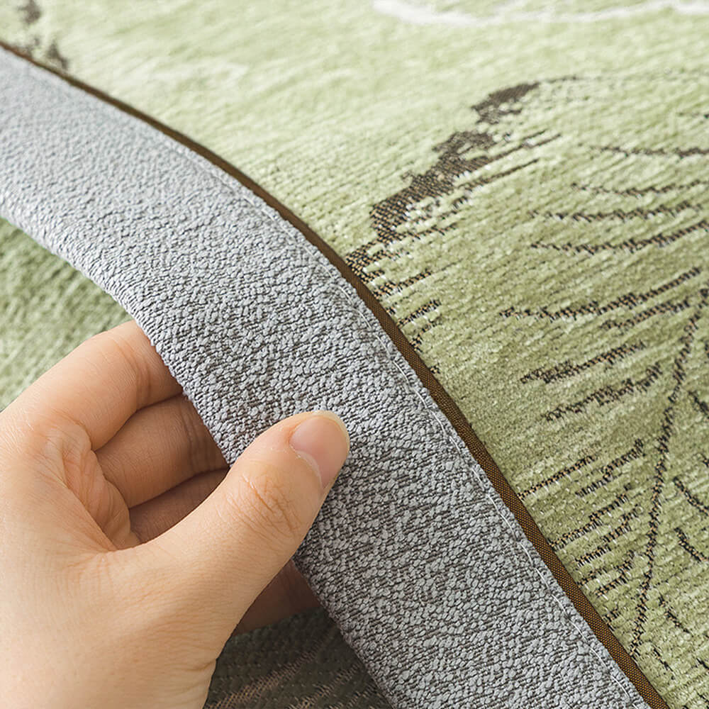 Textura de hojas premium Chenille Cubierta de sofá anti-scratch anti-scratch