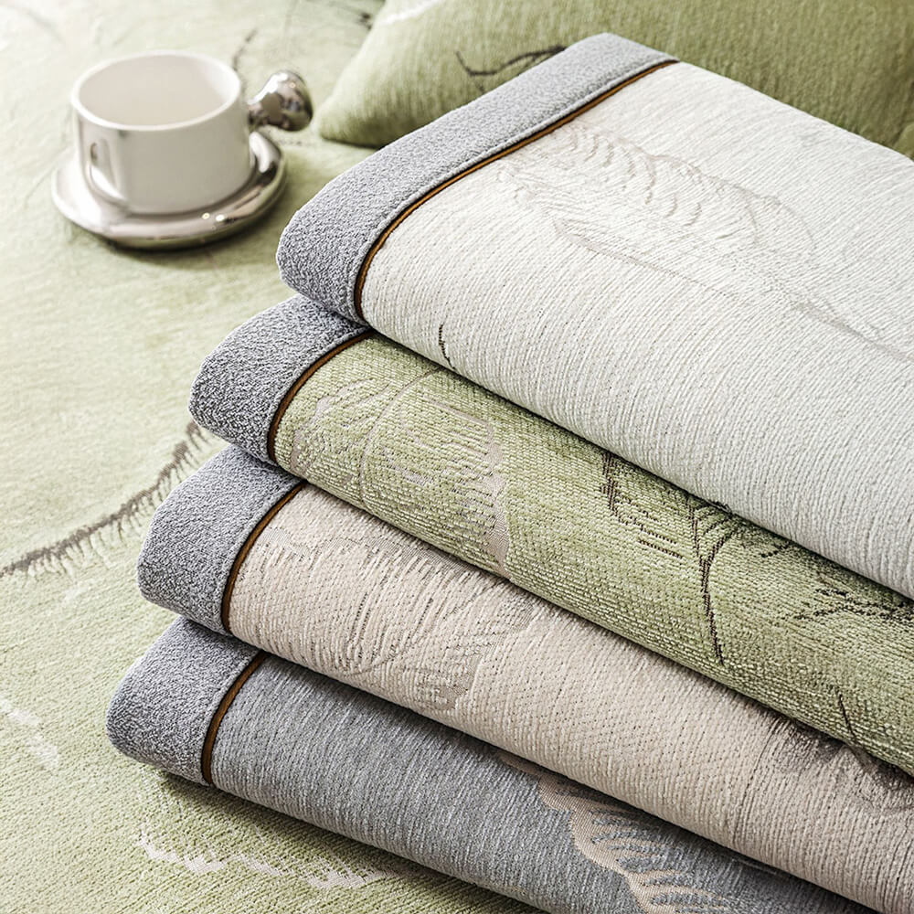 Textura de hojas premium Chenille Cubierta de sofá anti-scratch anti-scratch