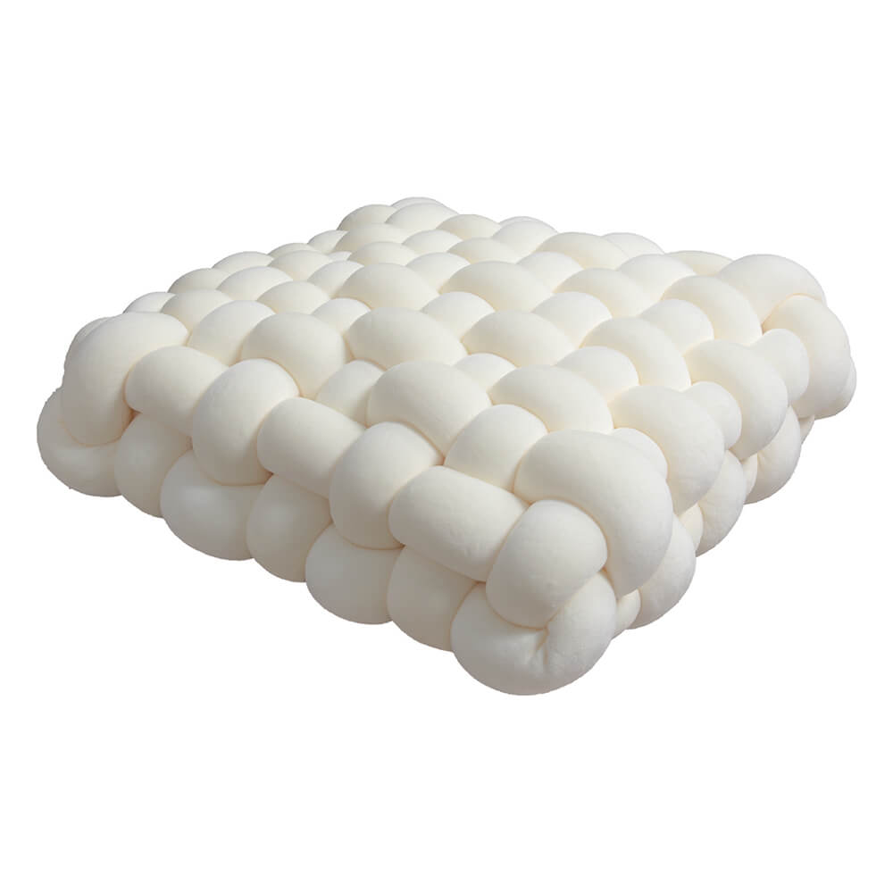 Square suave textura tejida almohada decorativa de cojín para el hogar