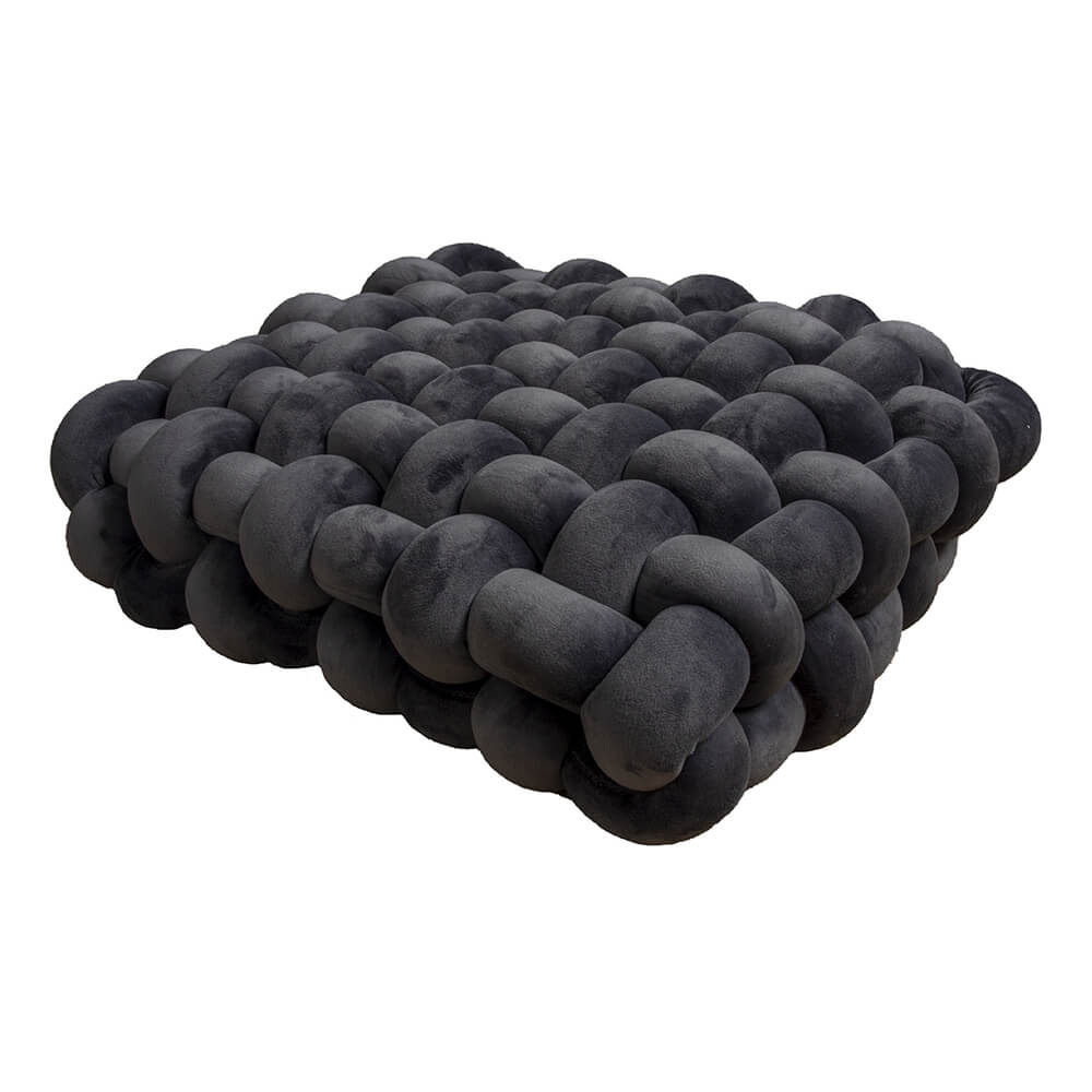 Square suave textura tejida almohada decorativa de cojín para el hogar
