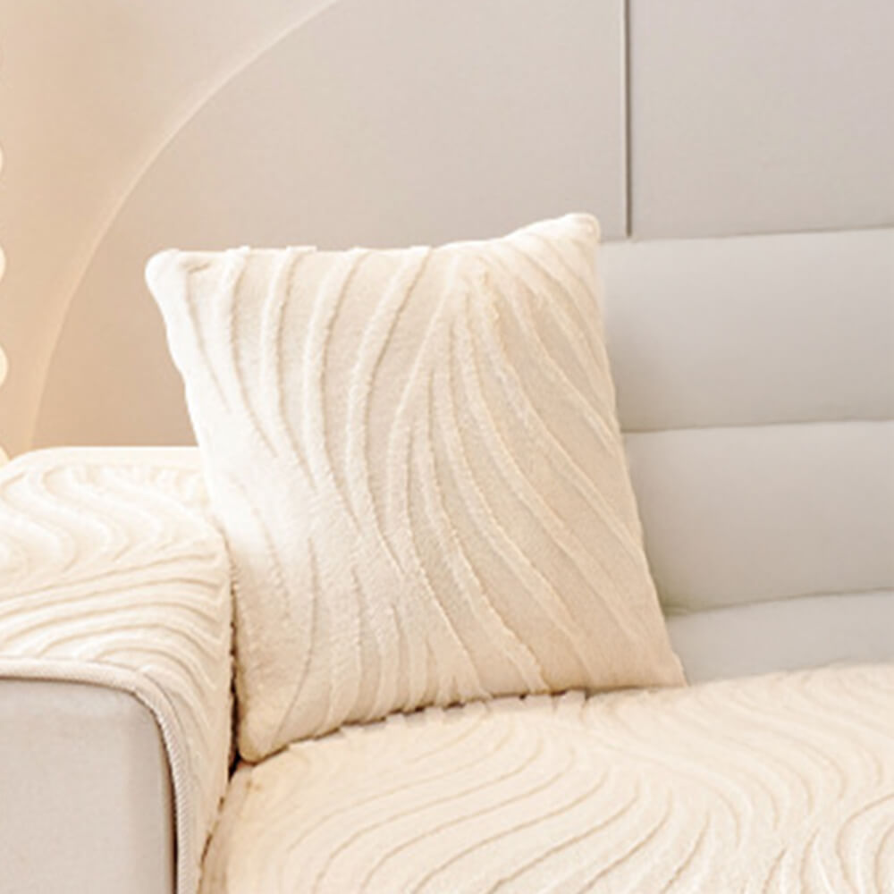 Cubierta de sofá sin deslizamiento con textura con textura de ondas