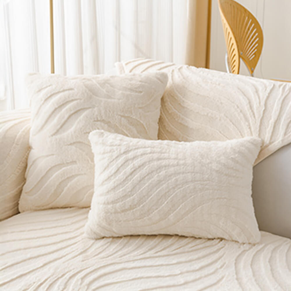 Cubierta de sofá sin deslizamiento con textura con textura de ondas