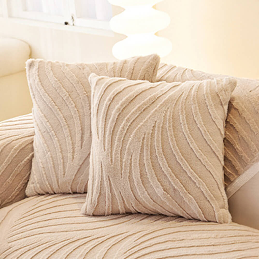 Cubierta de sofá sin deslizamiento con textura con textura de ondas