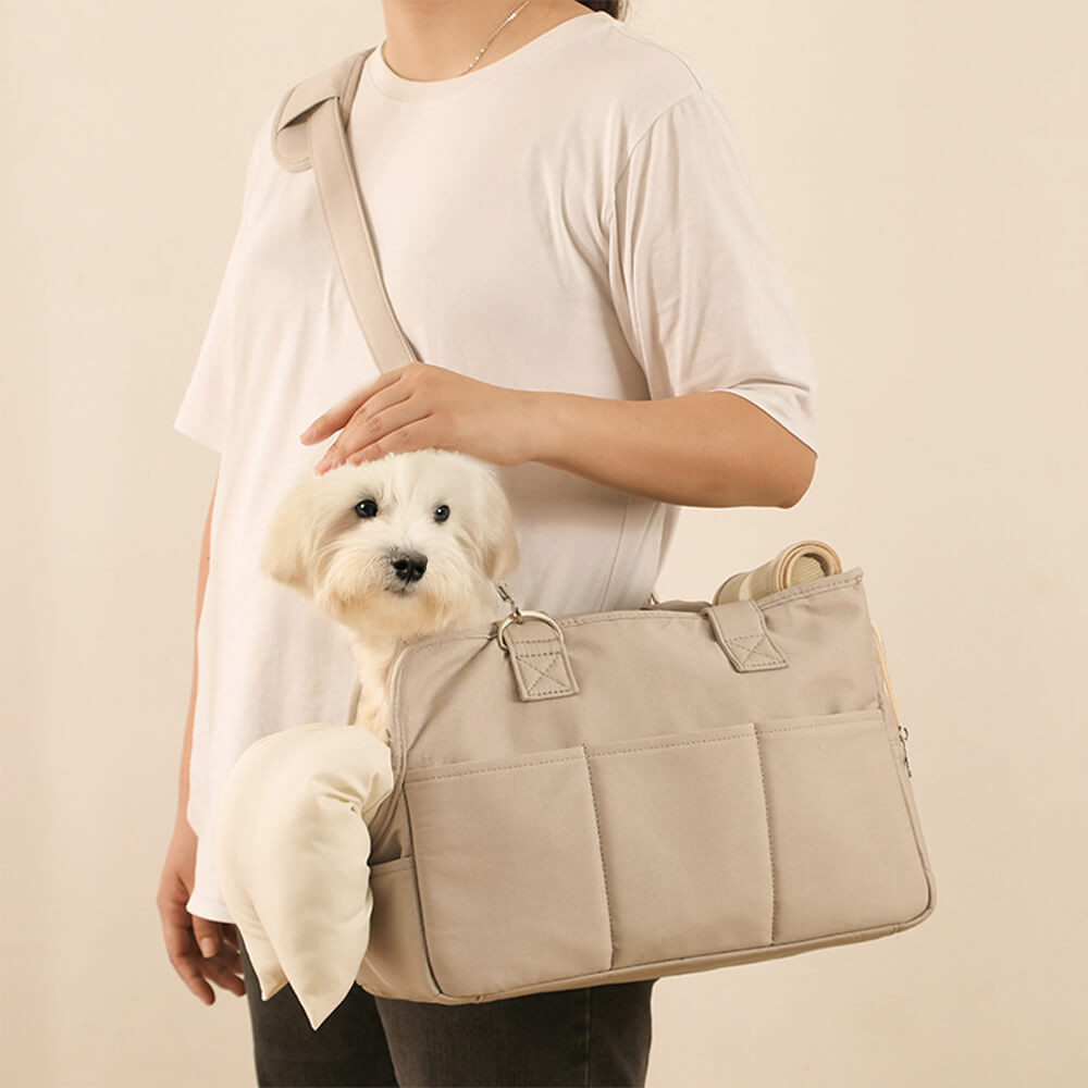 Stylish Plaid Travel-Friendly Dog & Cat Carrier Bag