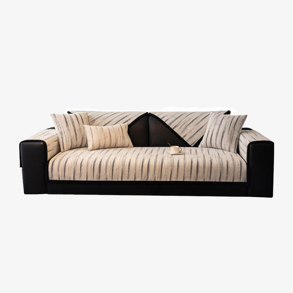Chenille Textured Pattern Anti-Slip Scratch-Resistant Couch Cover