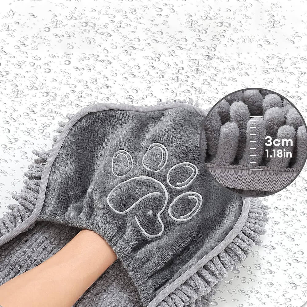Soft and Quick-Dry Chenille Dog & Cat Bath Towel