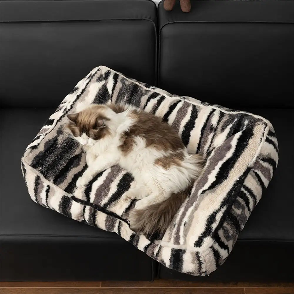 Lana de cordero sintética artística, cálida y resistente a los arañazos & Cama grande para perros Deep Sleep Comfort