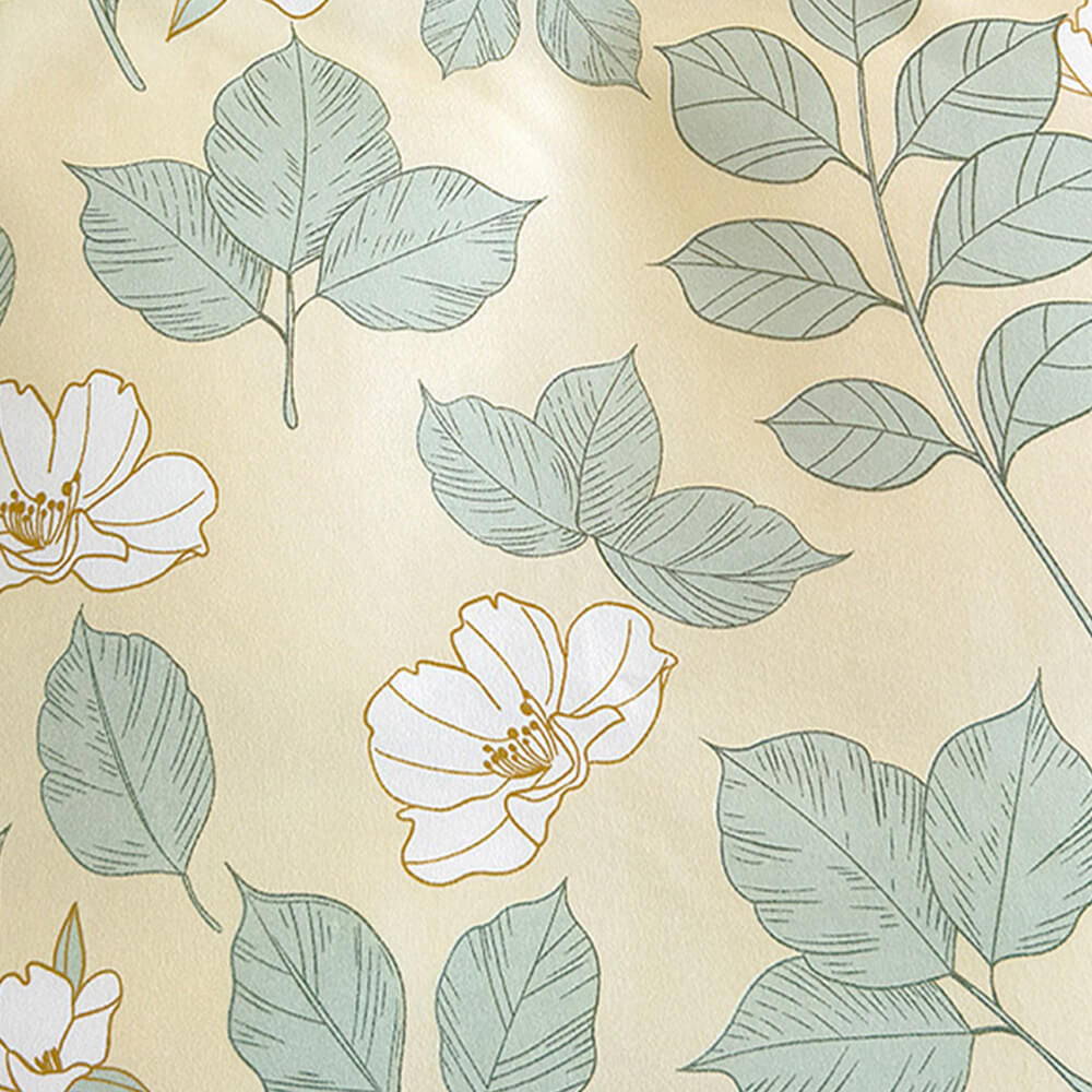 Brushed Washed Cotton Floral Bed Sheet Set