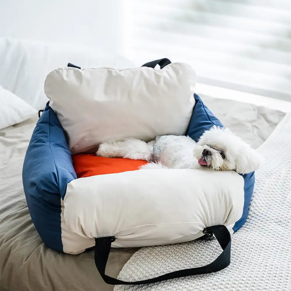Color-block Travel Booster Multi-Functional Dog Car Seat Bed